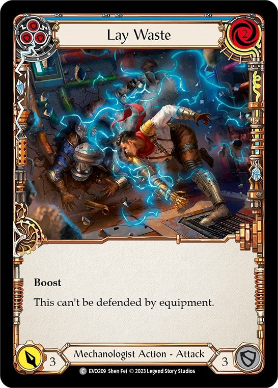 Image for Lay Waste (Blue) (Bright Lights) (EVO209) - Flesh and Blood TCG