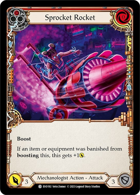 Image for Sprocket Rocket (Red) (Bright Lights) (EVO192) - Flesh and Blood TCG