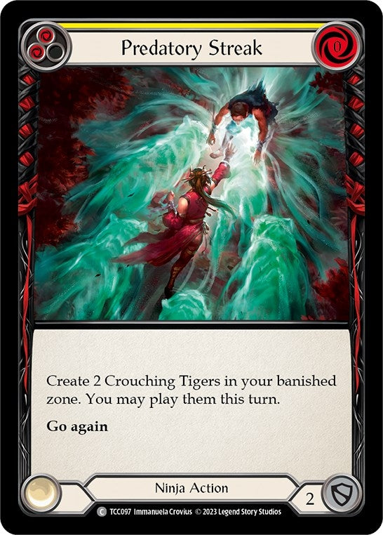 Image for Predatory Streak (Yellow) (Round the Table: TCCxLSS) (TCC097) - Flesh and Blood TCG