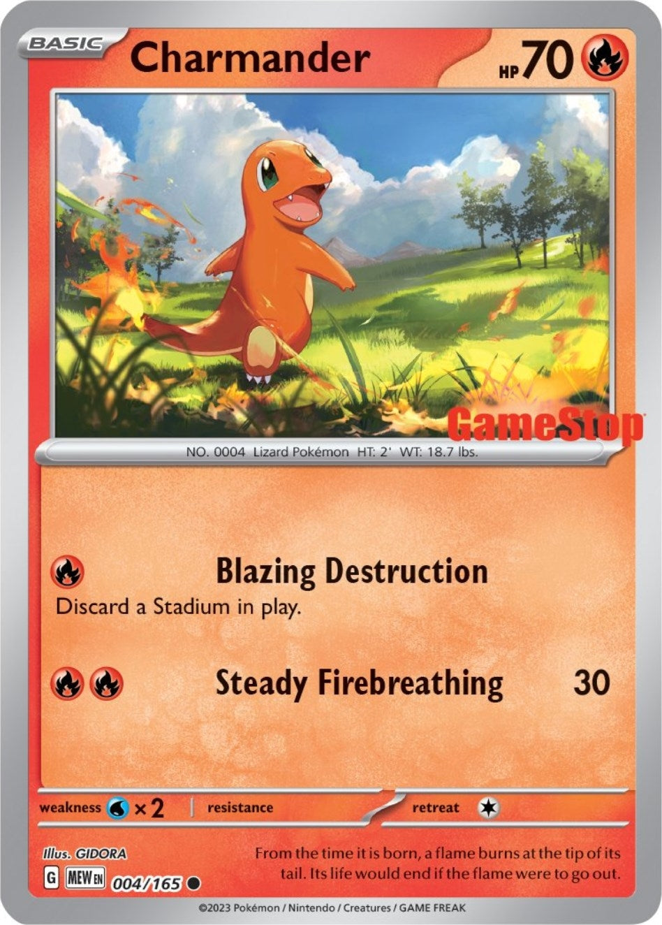 Image for Charmander - 004/165 (GameStop Exclusive) (Miscellaneous Cards & Products) (004/165) - Pokemon