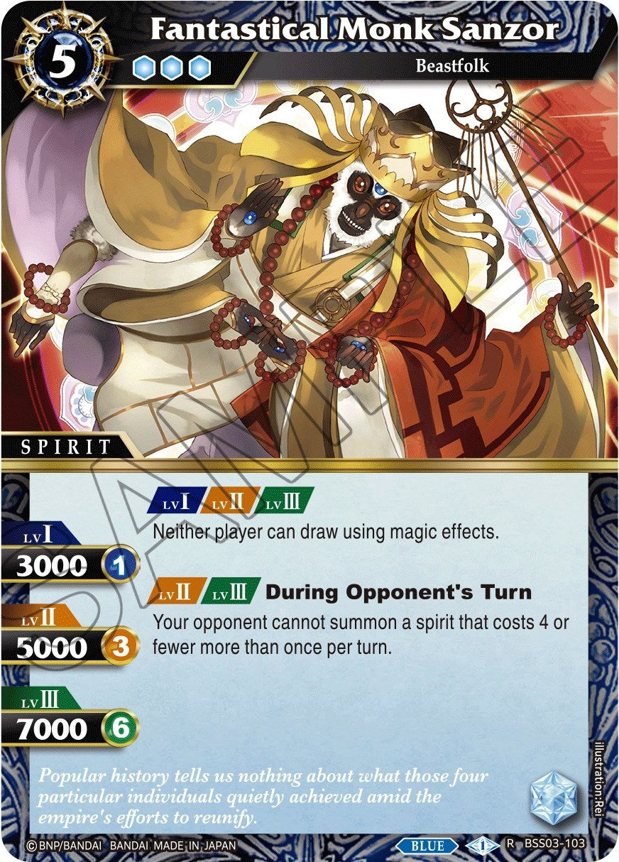 Image for Fantastical Monk Sanzor (Aquatic Invaders) (BSS03-103) - Battle Spirits Saga