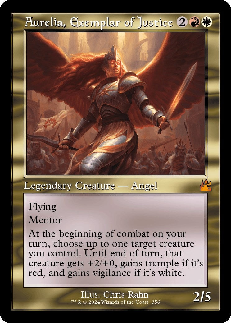 Image for Aurelia, Exemplar of Justice (Retro Frame) (Ravnica Remastered) (356) - Magic: The Gathering