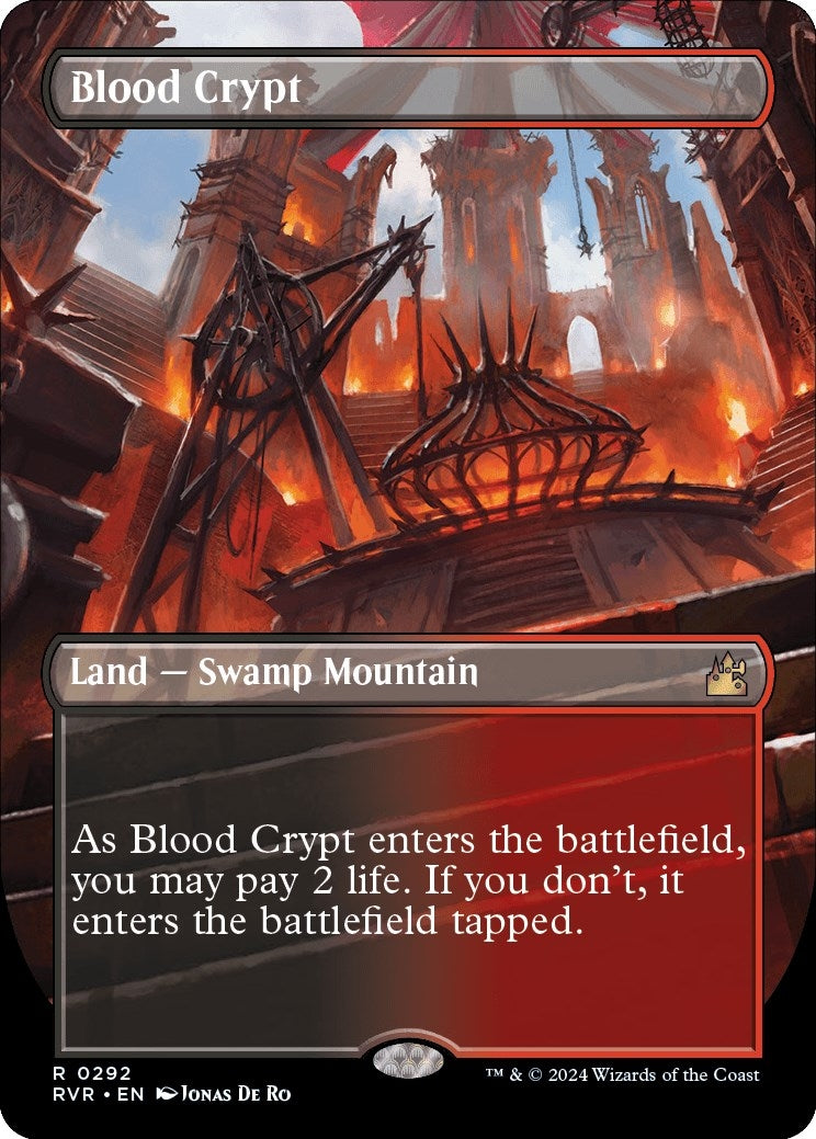Image for Blood Crypt (Borderless) (Ravnica Remastered) (292) - Magic: The Gathering