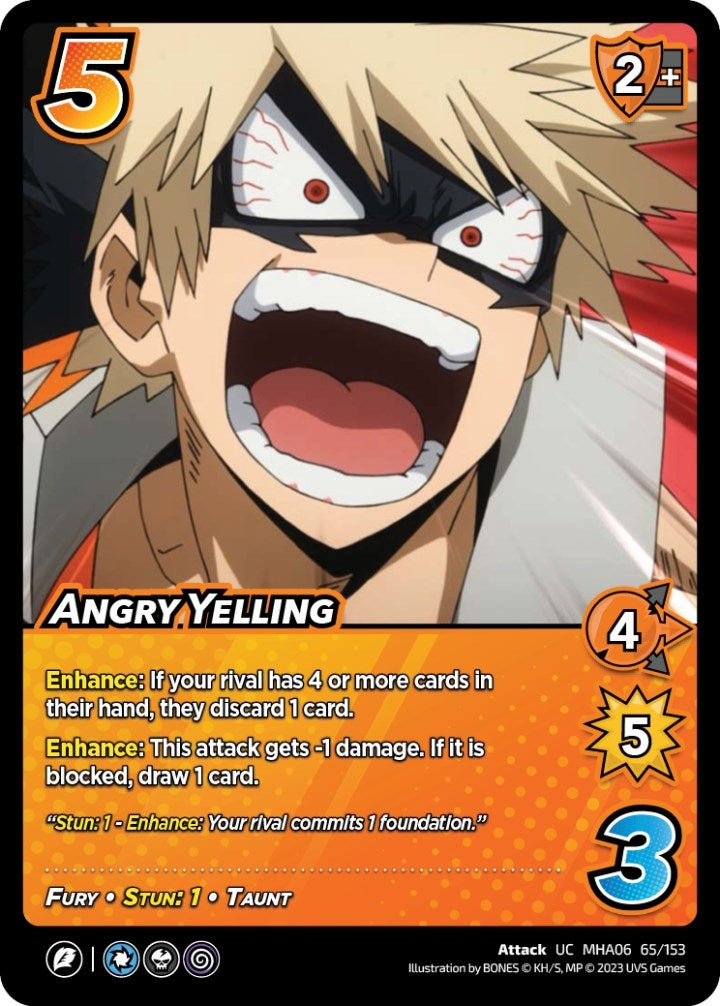 Image for Angry Yelling (UniVersus: My Hero Academia: Jet Burn) (65/153) - UniVersus