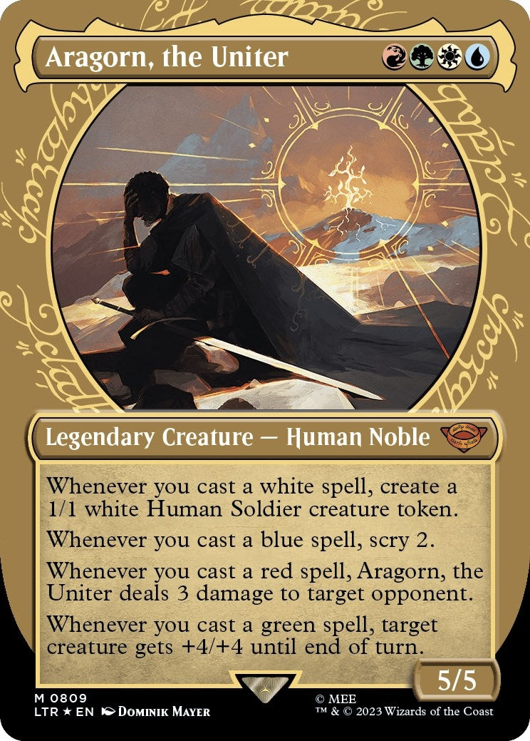 Image for Aragorn, the Uniter (Showcase) (Surge Foil) (Universes Beyond: The Lord of the Rings: Tales of Middle-earth) (809) - Magic: The Gathering