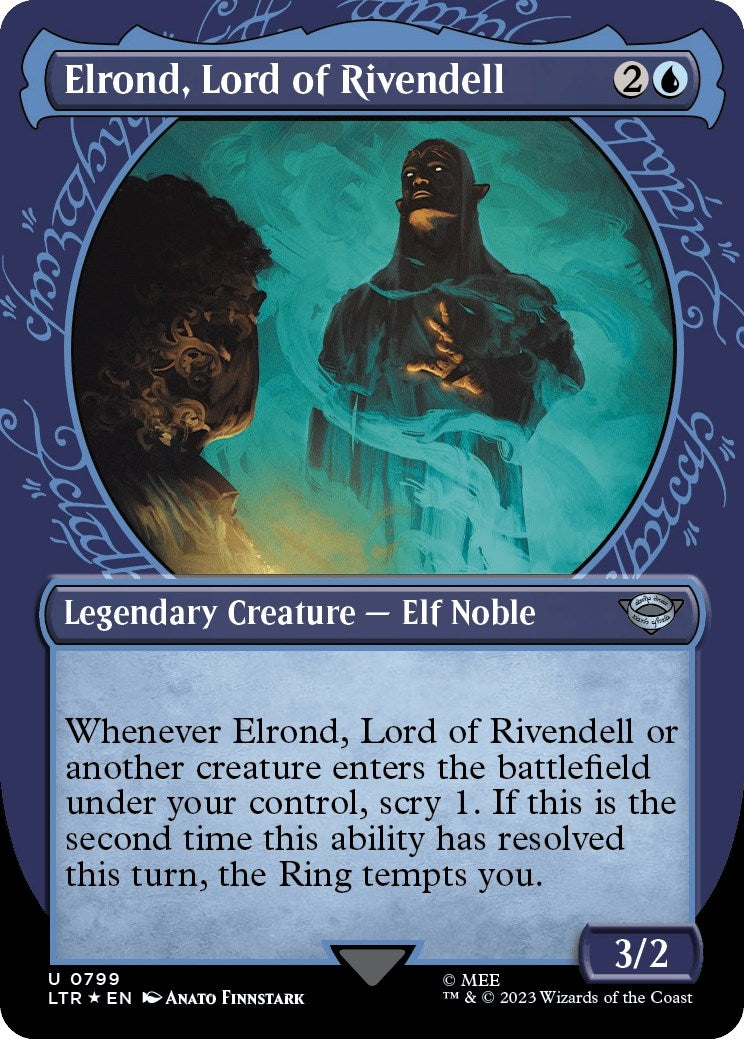 Image for Elrond, Lord of Rivendell (Showcase) (Surge Foil) (Universes Beyond: The Lord of the Rings: Tales of Middle-earth) (799) - Magic: The Gathering