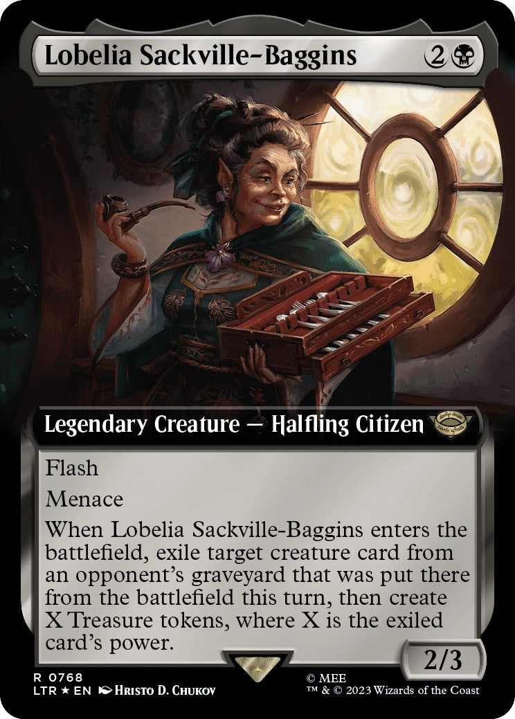 Image for Lobelia Sackville-Baggins (Extended Art) (Surge Foil) (Universes Beyond: The Lord of the Rings: Tales of Middle-earth) (768) - Magic: The Gathering