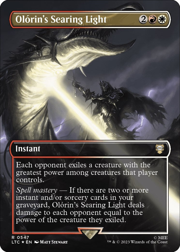 Image for Olorin's Searing Light (Borderless) (Surge Foil) (Commander: The Lord of the Rings: Tales of Middle-earth) (547) - Magic: The Gathering