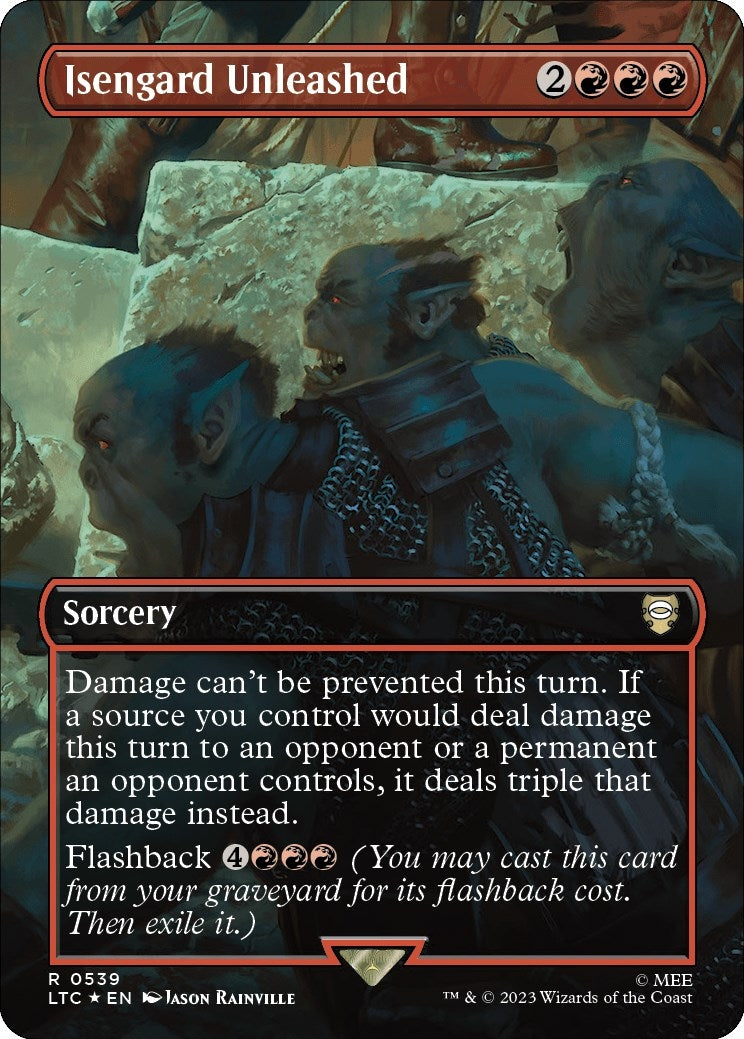 Image for Isengard Unleashed (Borderless) (Surge Foil) (Commander: The Lord of the Rings: Tales of Middle-earth) (539) - Magic: The Gathering
