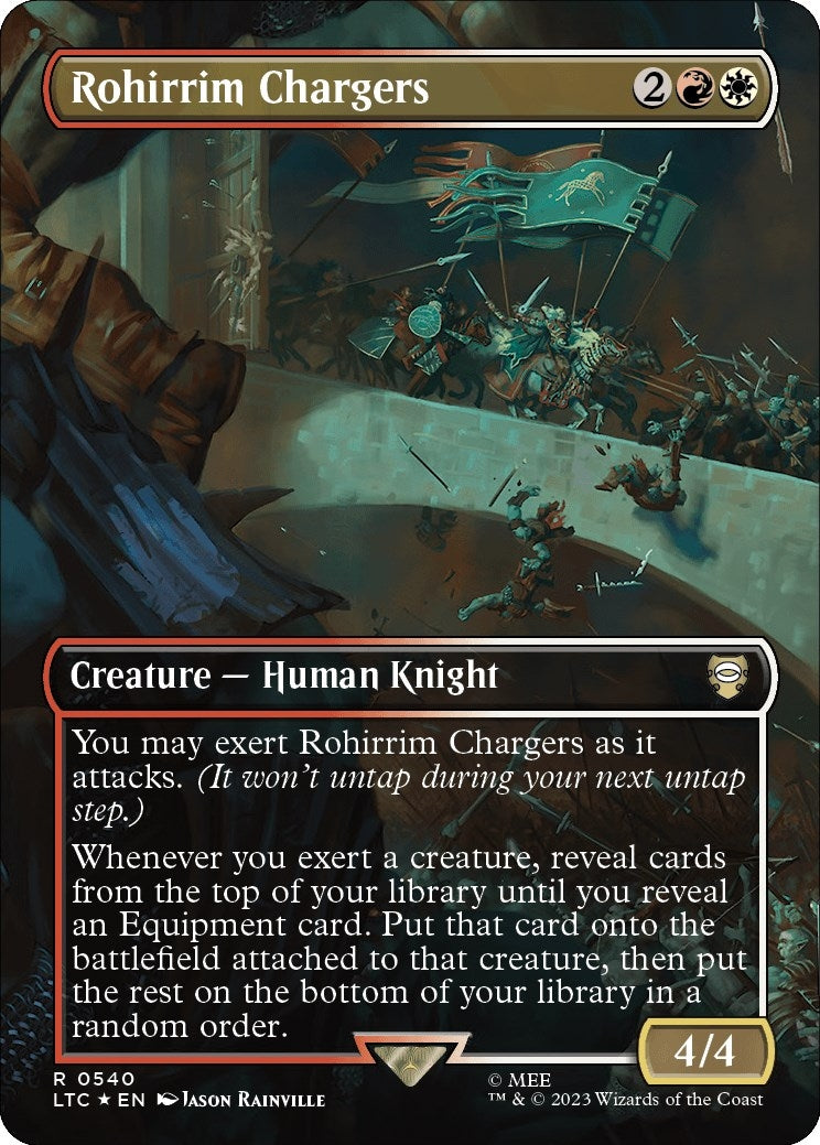 Image for Rohirrim Chargers (Borderless) (Surge Foil) (Commander: The Lord of the Rings: Tales of Middle-earth) (540) - Magic: The Gathering