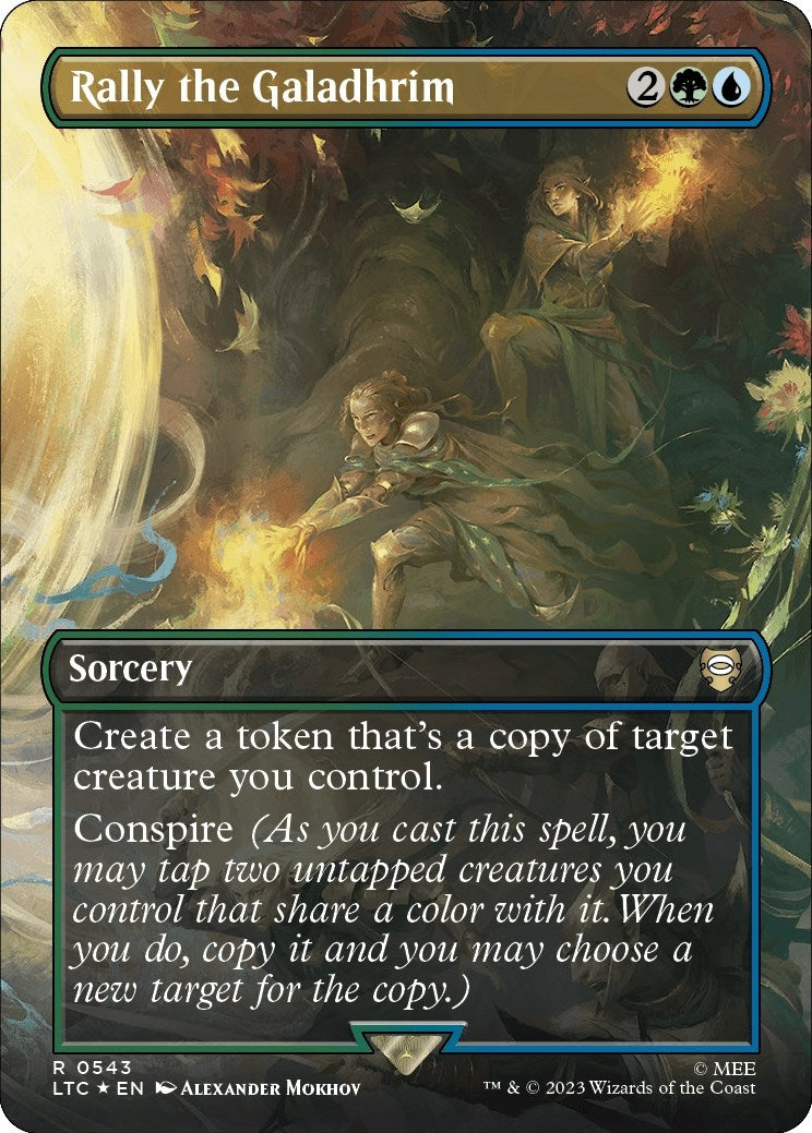 Image for Rally the Galadhrim (Borderless) (Surge Foil) (Commander: The Lord of the Rings: Tales of Middle-earth) (543) - Magic: The Gathering