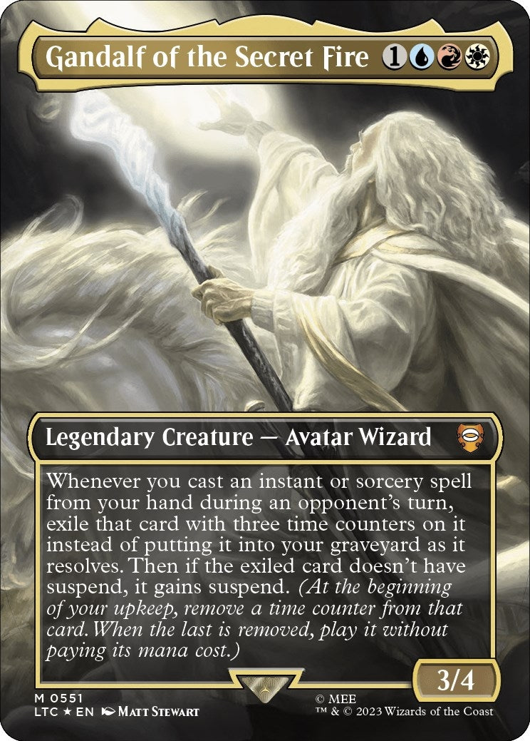 Image for Gandalf of the Secret Fire (Borderless) (Surge Foil) (Commander: The Lord of the Rings: Tales of Middle-earth) (551) - Magic: The Gathering