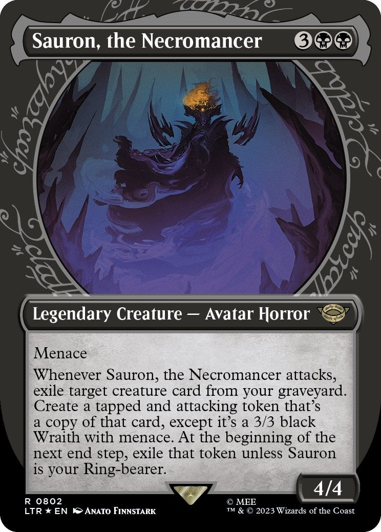 Image for Sauron, the Necromancer (Showcase) (Surge Foil) (Universes Beyond: The Lord of the Rings: Tales of Middle-earth) (802) - Magic: The Gathering