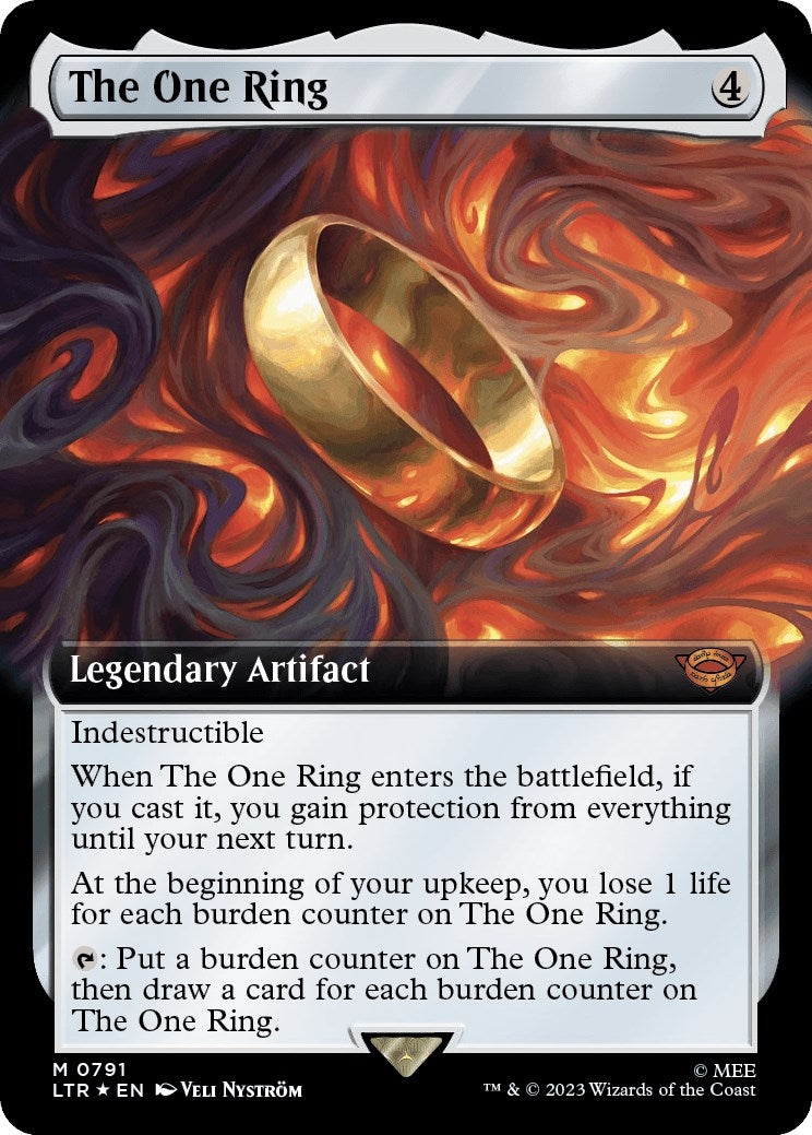 Image for The One Ring (Extended Art) (Surge Foil) (Universes Beyond: The Lord of the Rings: Tales of Middle-earth) (791) - Magic: The Gathering