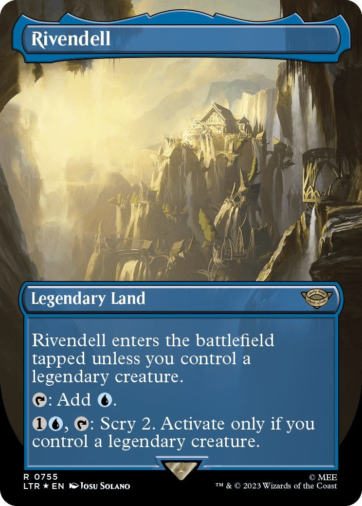 Image for Rivendell (Borderless) (Surge Foil) (Universes Beyond: The Lord of the Rings: Tales of Middle-earth) (755) - Magic: The Gathering