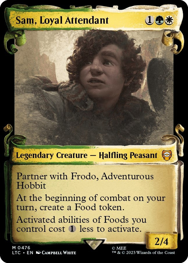 Image for Sam, Loyal Attendant (Showcase Scrolls) (Commander: The Lord of the Rings: Tales of Middle-earth) (476) - Magic: The Gathering