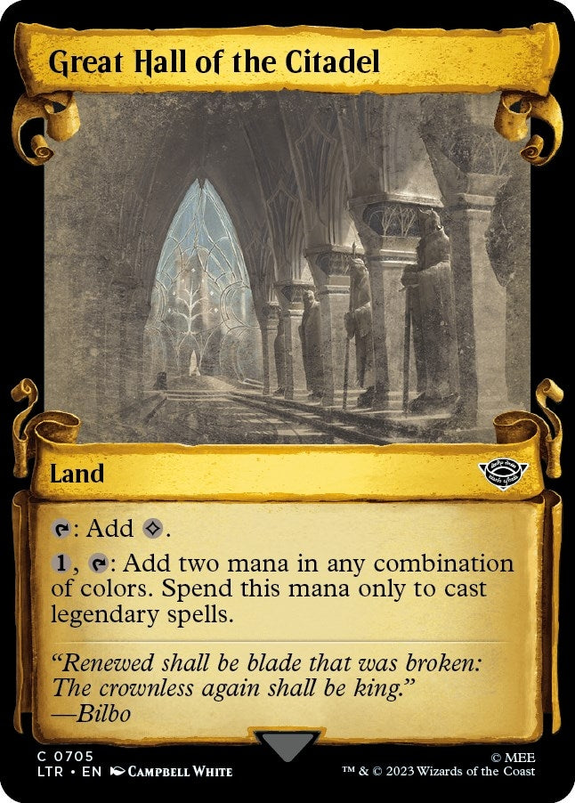 Image for Great Hall of the Citadel (Showcase Scrolls) (Universes Beyond: The Lord of the Rings: Tales of Middle-earth) (705) - Magic: The Gathering