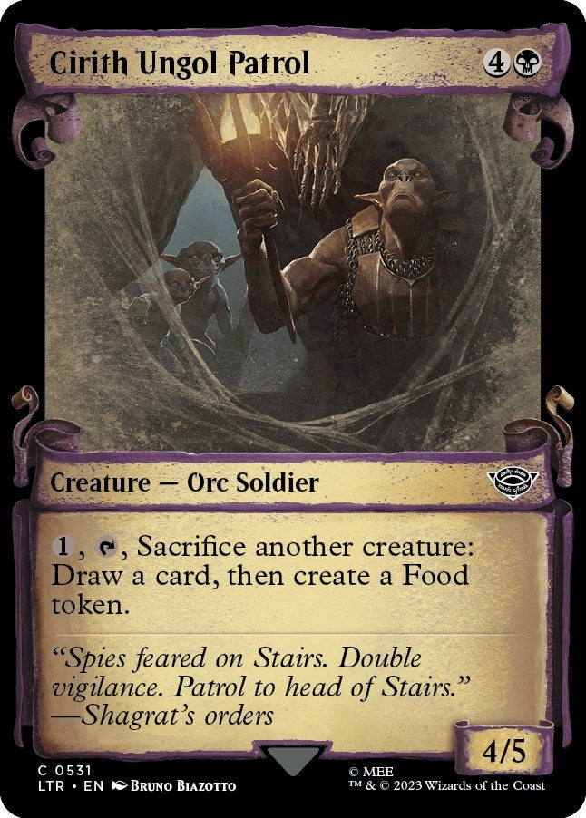 Image for Cirith Ungol Patrol (Showcase Scrolls) (Universes Beyond: The Lord of the Rings: Tales of Middle-earth) (531) - Magic: The Gathering