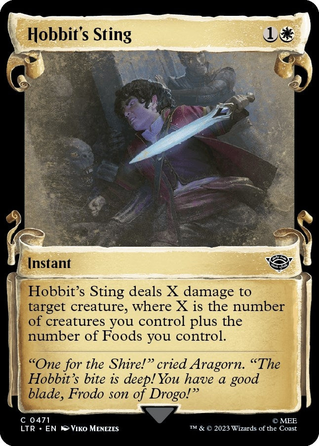 Image for Hobbit's Sting (Showcase Scrolls) (Universes Beyond: The Lord of the Rings: Tales of Middle-earth) (471) - Magic: The Gathering