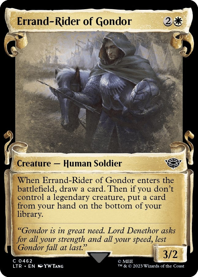 Image for Errand-Rider of Gondor (Showcase Scrolls) (Universes Beyond: The Lord of the Rings: Tales of Middle-earth) (462) - Magic: The Gathering