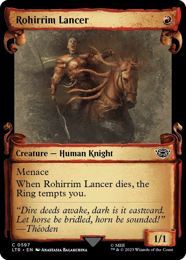 Image for Rohirrim Lancer (Showcase Scrolls) (Universes Beyond: The Lord of the Rings: Tales of Middle-earth) (597) - Magic: The Gathering