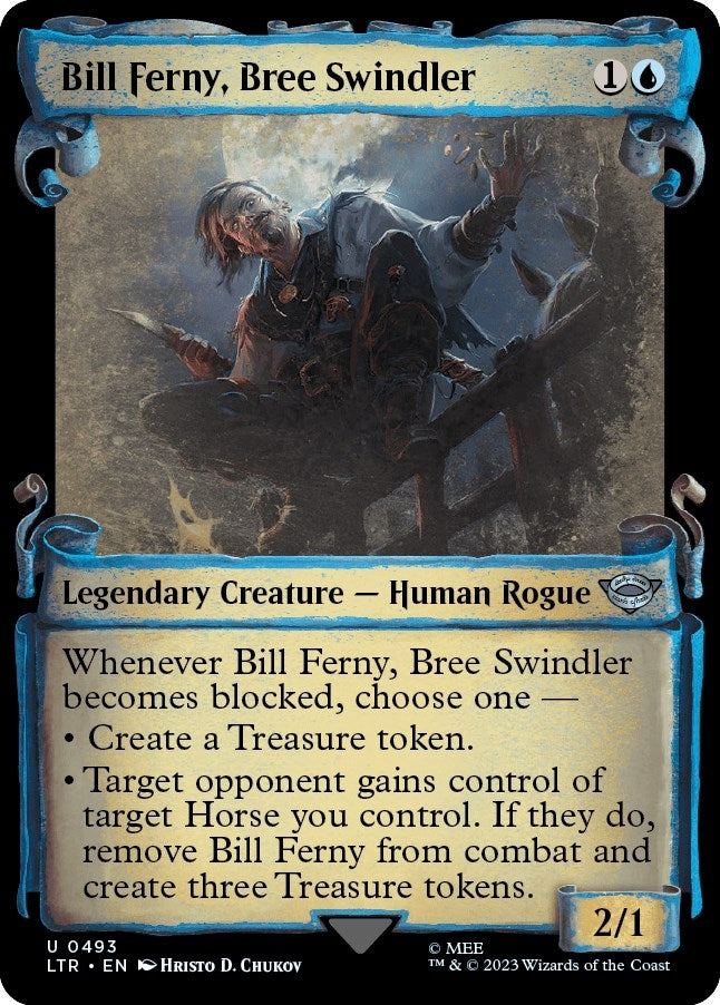 Image for Bill Ferny, Bree Swindler (Showcase Scrolls) (Universes Beyond: The Lord of the Rings: Tales of Middle-earth) (493) - Magic: The Gathering