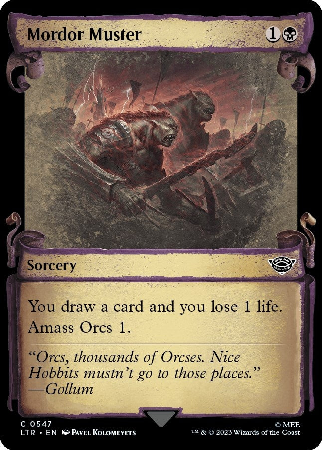 Image for Mordor Muster (Showcase Scrolls) (Universes Beyond: The Lord of the Rings: Tales of Middle-earth) (547) - Magic: The Gathering