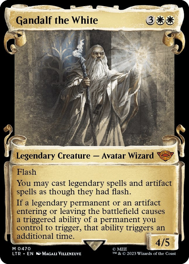 Image for Gandalf the White (Showcase Scrolls) (Universes Beyond: The Lord of the Rings: Tales of Middle-earth) (470) - Magic: The Gathering