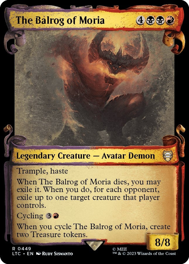 Image for The Balrog of Moria (Showcase Scrolls) (Commander: The Lord of the Rings: Tales of Middle-earth) (449) - Magic: The Gathering
