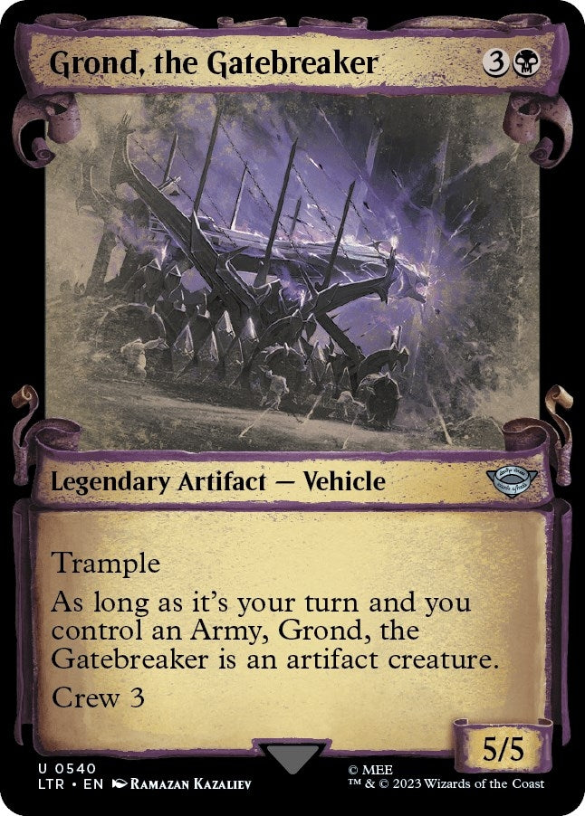 Image for Grond, the Gatebreaker (Showcase Scrolls) (Universes Beyond: The Lord of the Rings: Tales of Middle-earth) (540) - Magic: The Gathering