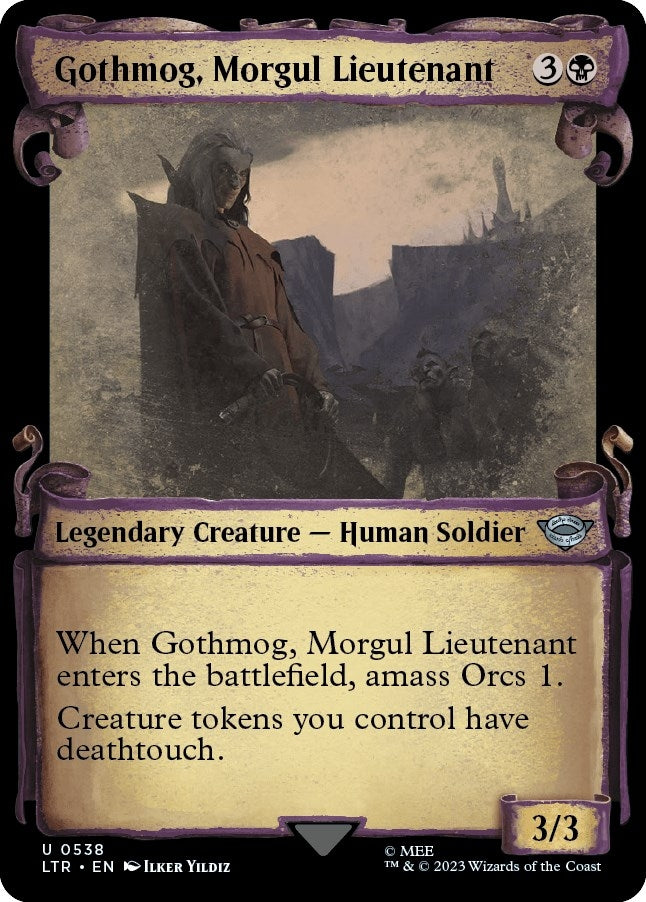 Image for Gothmog, Morgul Lieutenant (Showcase Scrolls) (Universes Beyond: The Lord of the Rings: Tales of Middle-earth) (538) - Magic: The Gathering