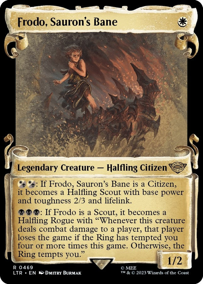 Image for Frodo, Sauron's Bane (Showcase Scrolls) (Universes Beyond: The Lord of the Rings: Tales of Middle-earth) (469) - Magic: The Gathering