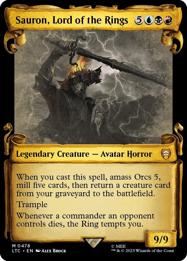 Image for Sauron, Lord of the Rings (Showcase Scrolls) (Commander: The Lord of the Rings: Tales of Middle-earth) (478) - Magic: The Gathering