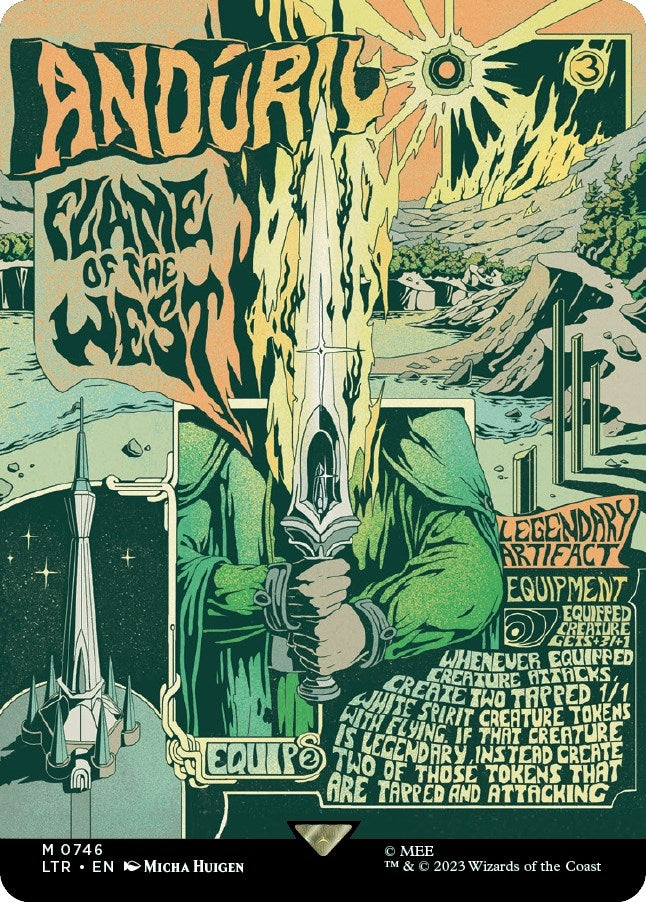 Image for Anduril, Flame of the West (Borderless Poster) (Universes Beyond: The Lord of the Rings: Tales of Middle-earth) (746) - Magic: The Gathering