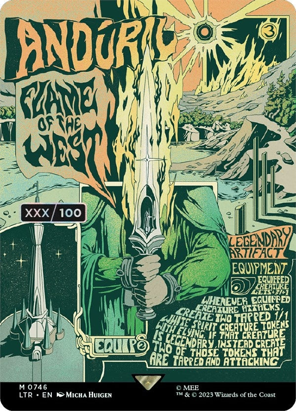 Image for Anduril, Flame of the West (Borderless Poster) (Serial Numbered) (Universes Beyond: The Lord of the Rings: Tales of Middle-earth) (746) - Magic: The Gathering