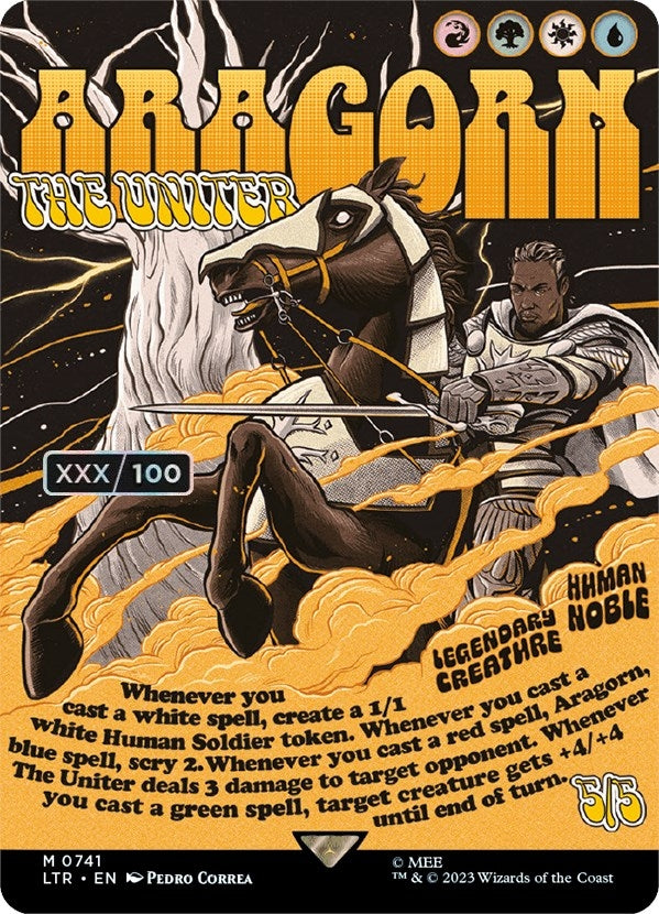 Image for Aragorn, the Uniter (Borderless Poster) (Serial Numbered) (Universes Beyond: The Lord of the Rings: Tales of Middle-earth) (741) - Magic: The Gathering