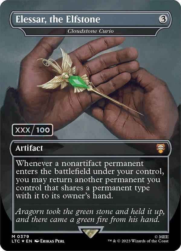 Image for Elessar, the Elfstone - Cloudstone Curio (Serial Numbered) (Commander: The Lord of the Rings: Tales of Middle-earth) (379) - Magic: The Gathering