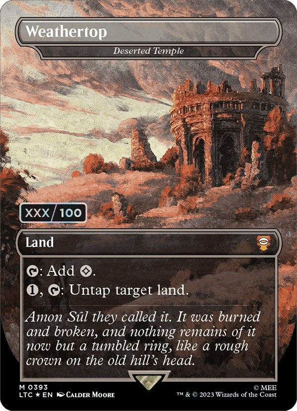 Image for Weathertop - Deserted Temple (Serial Numbered) (Commander: The Lord of the Rings: Tales of Middle-earth) (393) - Magic: The Gathering