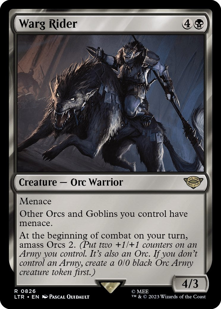 Image for Warg Rider (Universes Beyond: The Lord of the Rings: Tales of Middle-earth) (826) - Magic: The Gathering