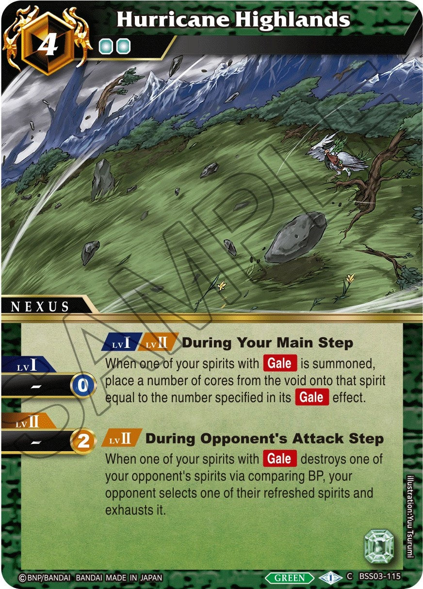 Image for Hurricane Highlands (Aquatic Invaders) (BSS03-115) - Battle Spirits Saga