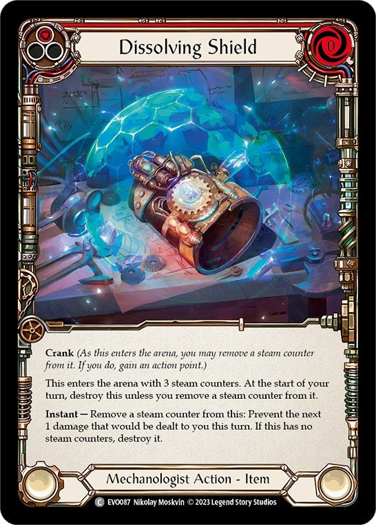 Image for Dissolving Shield (Red) (Bright Lights) (EVO087) - Flesh and Blood TCG