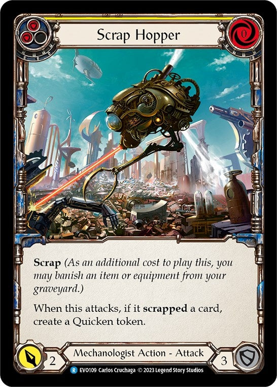 Image for Scrap Hopper (Yellow) (Bright Lights) (EVO109) - Flesh and Blood TCG