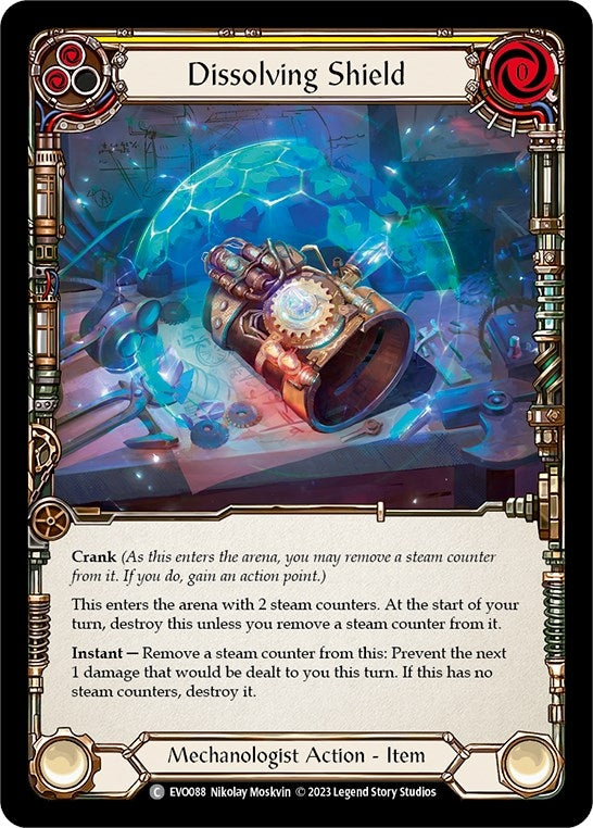 Image for Dissolving Shield (Yellow) (Bright Lights) (EVO088) - Flesh and Blood TCG