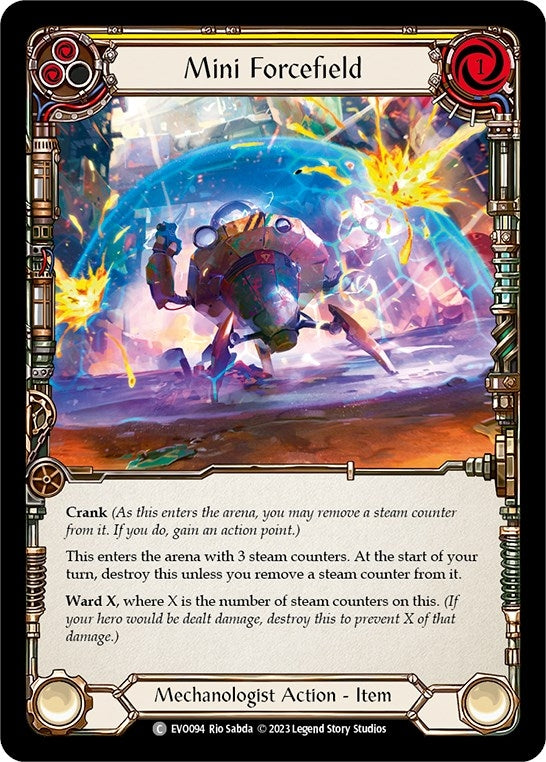 Image for Mini Forcefield (Yellow) (Bright Lights) (EVO094) - Flesh and Blood TCG