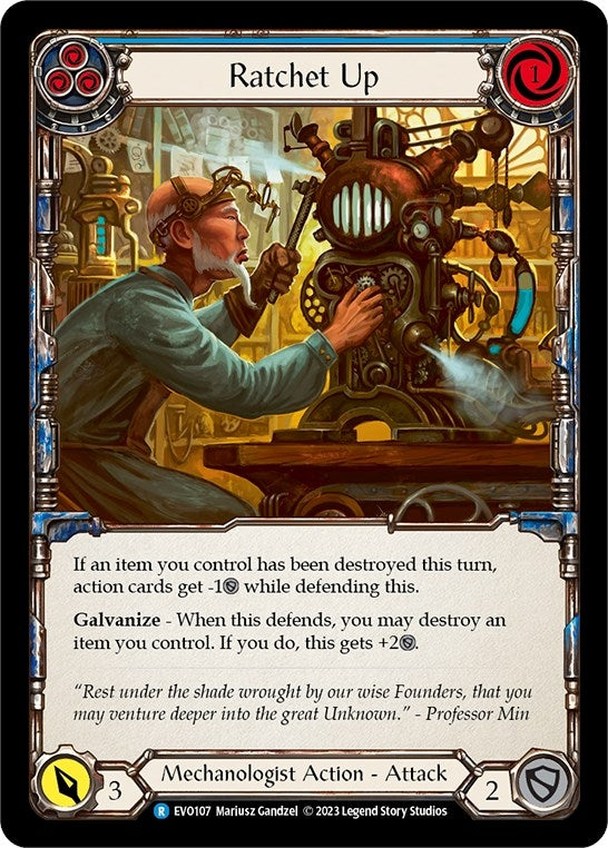 Image for Ratchet Up (Blue) (Bright Lights) (EVO107) - Flesh and Blood TCG