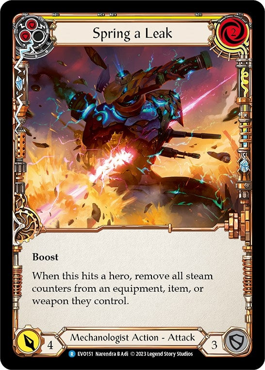 Image for Spring a Leak (Yellow) (Bright Lights) (EVO151) - Flesh and Blood TCG