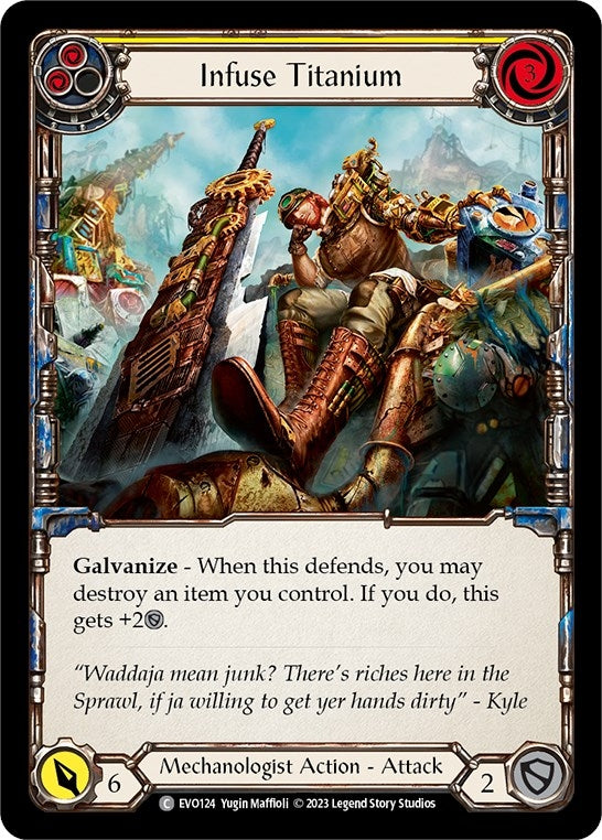 Image for Infuse Titanium (Yellow) (Bright Lights) (EVO124) - Flesh and Blood TCG