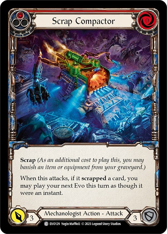 Image for Scrap Compactor (Red) (Bright Lights) (EVO129) - Flesh and Blood TCG
