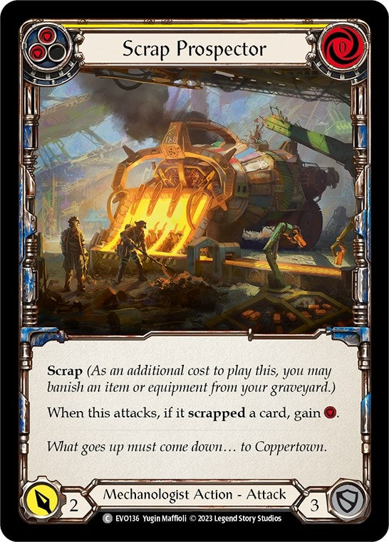 Image for Scrap Prospector (Yellow) (Bright Lights) (EVO136) - Flesh and Blood TCG
