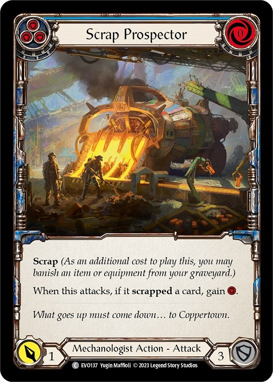 Image for Scrap Prospector (Blue) (Bright Lights) (EVO137) - Flesh and Blood TCG